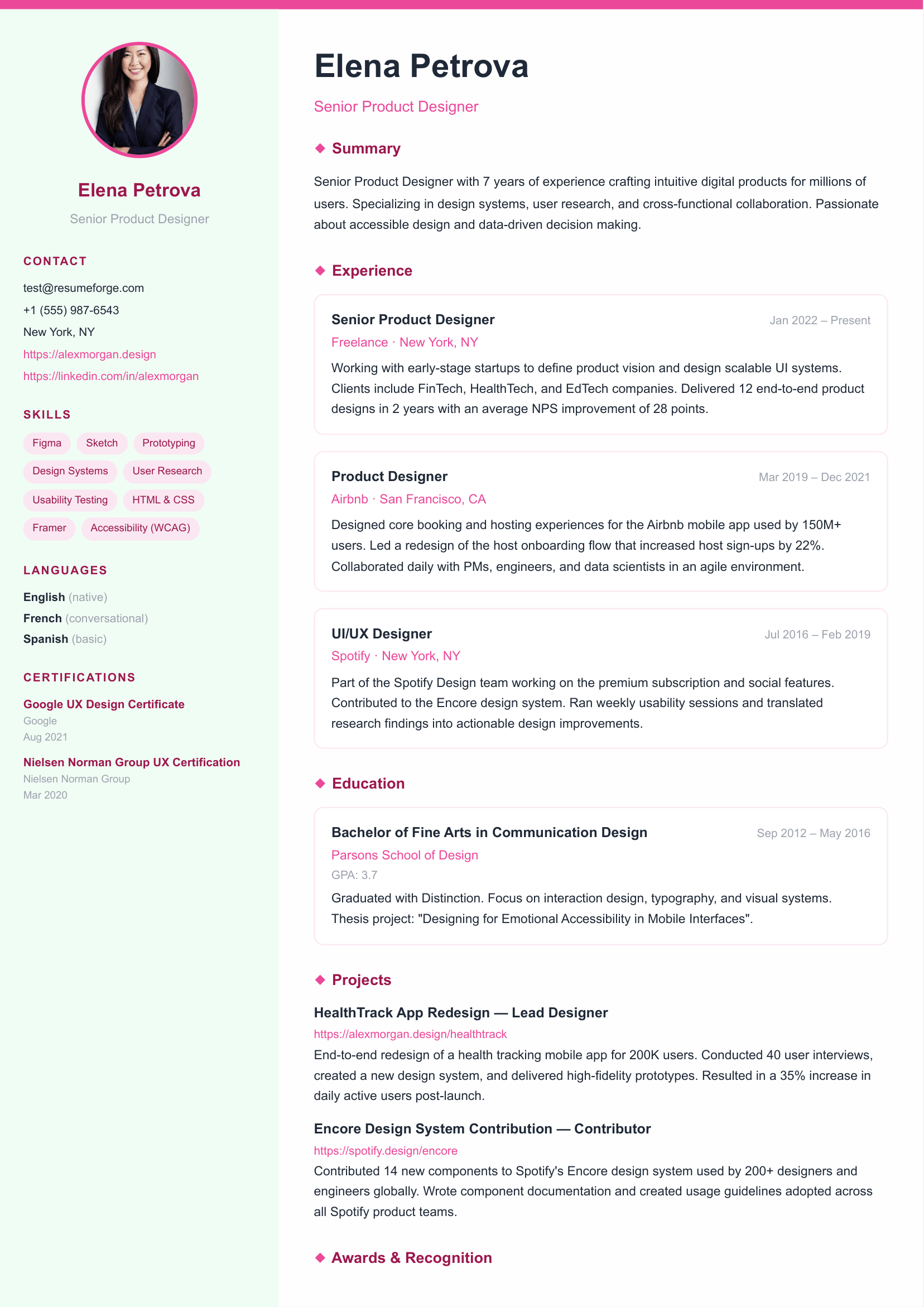 Pastel template preview