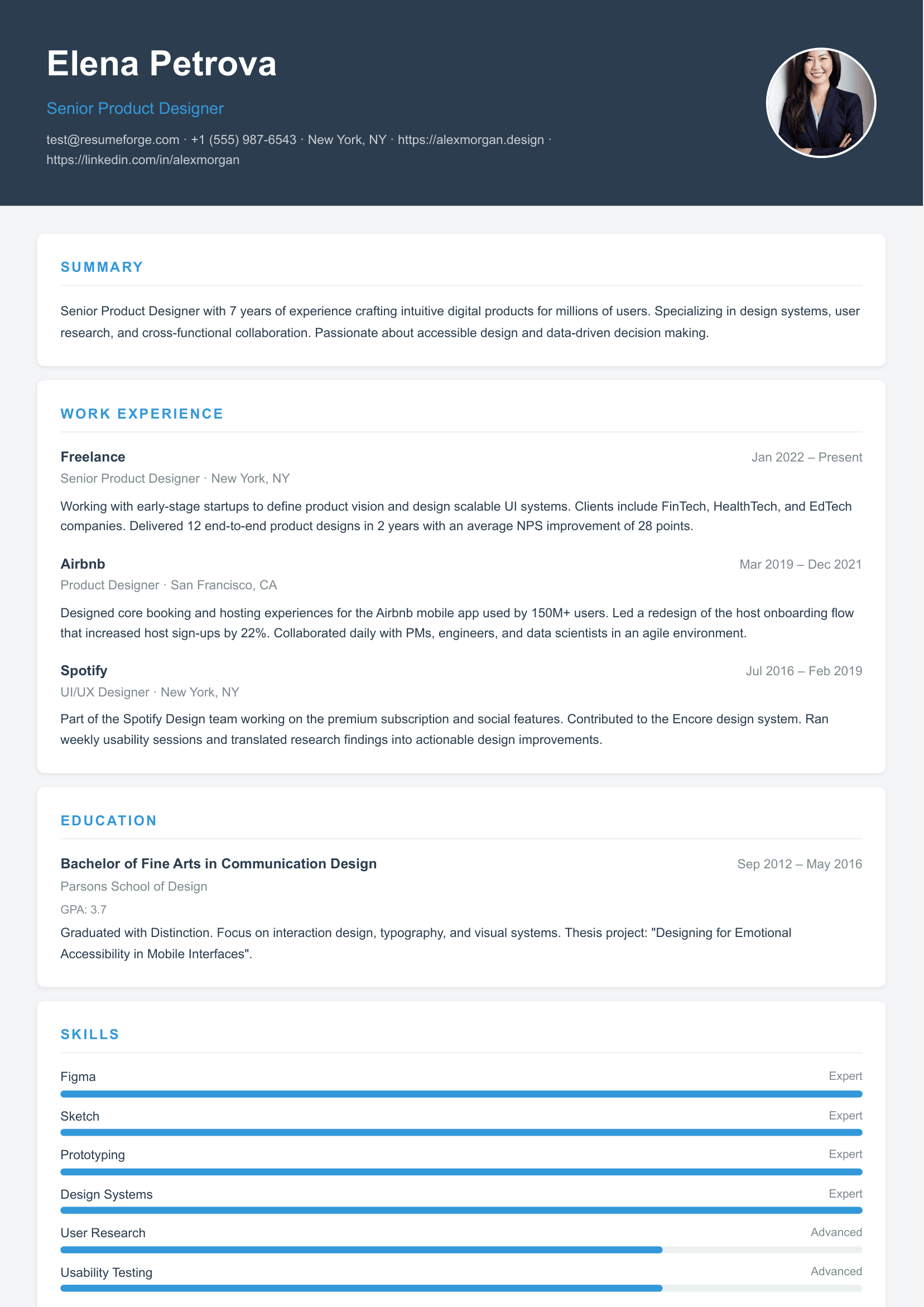 Slate template preview